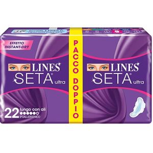 Lines seta ultra con ali assorbenti per flussi normali 22 pezzi