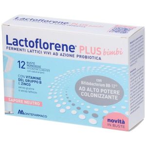 Lactoflorene Plus Bimbi 12 Buste Globuli Contenitore MONOdose