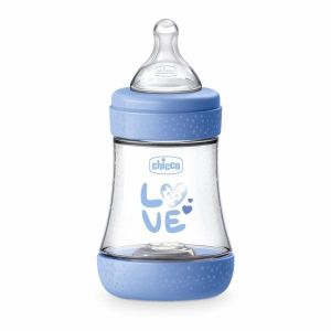Chicco Biberon Neonato Perfect 5 Biberon Azzurro Flusso Lento 150ml 0mesi+
