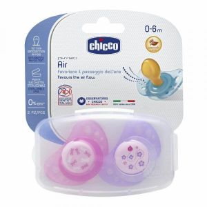 Chicco Succhietti Air Rosa Silicone 2-6 Mesi 2 Pezzi