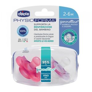 Chicco Gommotto Silicone Rosa 2-6 Mesi 2 Pezzi