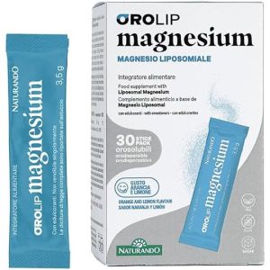 Orolip Magnesium 30 Stick Pack Arancia Limone Senza Glutinecon Edulcoranti Senza Zuccheri Aggiunti