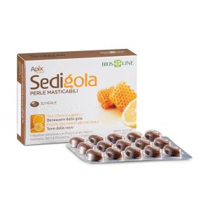 Sedigola Perle Gola e Voce 30 Perle Masticabili Menta Eucalipto Senza Glutine Senza Lattosio