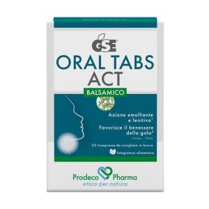 Gse Oral Tabs Acts Balsamico 20 Compresse Orosolubili i Edulcorante Senza Glutine