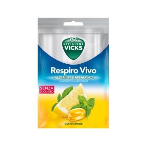 Vicks Respiro Vivo Caramelle Balsamiche Limone 72g i Edulcoranti