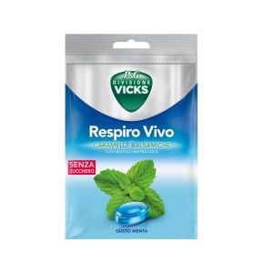 Vicks Respiro Vivo Caramelle Balsamiche Menta 72g i Edulcoranti