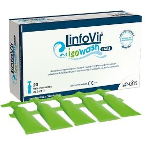 Linfovir Isowash Fiale 4 Strip da 5 Fiale da 5ml Globuli Contenitore MONOdose