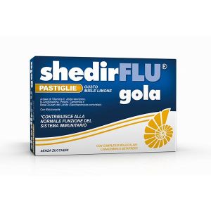 Shedirflu Gola Miele Limone 30 Pastiglie i Edulcorante Senza Zuccheri Senza Glutine Naturalmente Privo di Lattosio