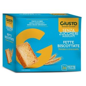 Giusto Senza Zuccheri Aggiunti Fette Biscottate Artigianalicon Edulcoranti 120g