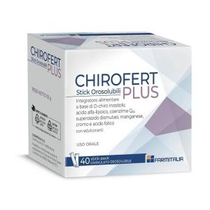 Chirofert Plus 40 Stick Pack da 2,3g Granulato Orosolubilecon Edulcoranti Senza Glutine Naturalmente Privo di Lattosio