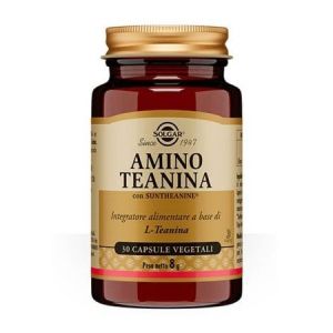 Solgar Amino Teanina Integratore Rilassante 30 Capsule Vegetali