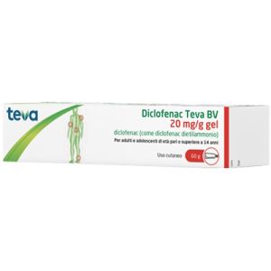 Diclofenac  Teva B.v.  Gel Derm 60g 20 Mg/g