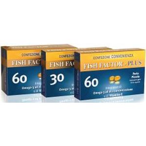 Fish Factor Plus Integratore Omega 3 Alta Concentrazione 60 Perle Piccole