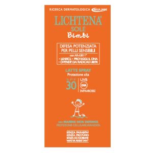 Lichtena Sole Bimbi Latte Solare Spray SPF 30 Protezione Alta 200 ml
