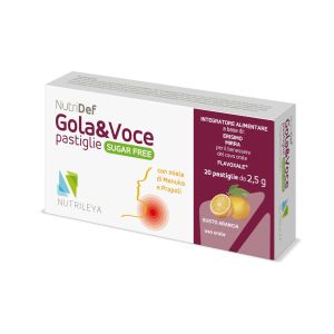 Nutridef Gola & Voce Sugar Free Arancia 20 Pastiglie