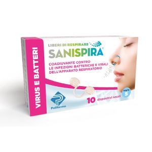 Sanispira Virus & Batteri Filtri Nasali Misura S 10 Pezzi