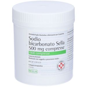 Sella Sodio Bicarbonato 500mg Integratore Alimentare 1000 Compresse