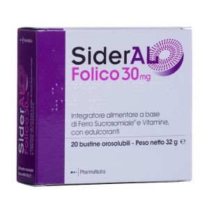 Pharmanutra Sideral Folico 30mg Integratore Alimentare 20 Bustine