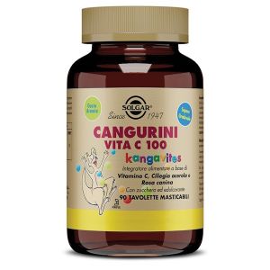 Solgar Cangurini Vita C100 Integratore Vitamine Bambini 90 Compresse Masticabili