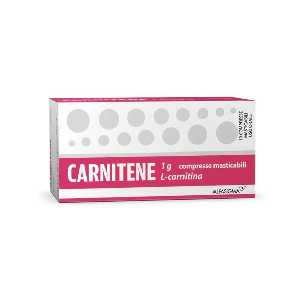 Sigma Tau Carnitene 1g L-carnitine 10 Chewable Tablets