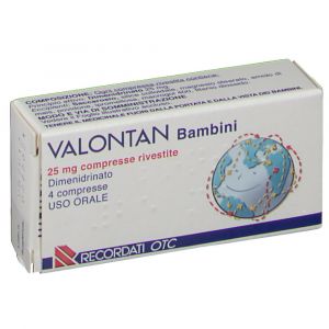 Valontan Bambini 25mg Dimenidrinato 4 Compresse Rivestite