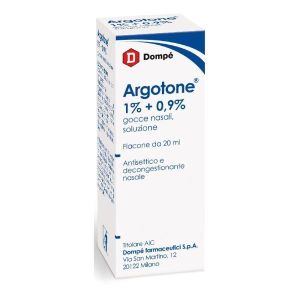 Argotone Gocce Nasali 1%+0,9% Efedrina / Argento Vitellinato Antisettico 20ml