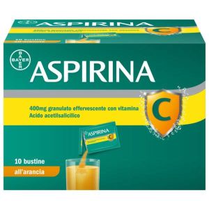 Aspirina C Antinfiammatorio e Antidolorifico per Influenza e Febbre i Vitamina C 10 Buste Arancia