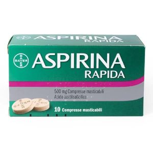 Aspirina Rapida 500mg Acido Acetilsalicilico 10 Compresse Masticabili