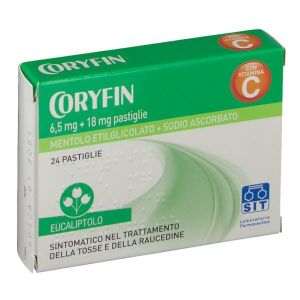 Coryfin C 6,5 Mg.+18 Mg. Pastiglie Gusto Eucaliptolo 24 Pastiglie