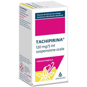 Tachipirina Orale Sosp 120ml 120 Mg/5ml + Adattatore + Siringa Dosatrice + Bicchierino Dosatore Gusto Vaniglia Caramello
