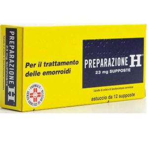 Preparazione H Trattamento Emorroidi e Ragadi Anali 12 Supposte