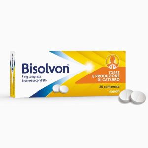 Bisolvon 8mg Bromexina Cloridrato Mucolitico 20 Compresse