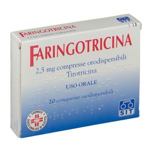 Faringotricina 2,5mg Tirotricina Stomatiti 20 Compresse