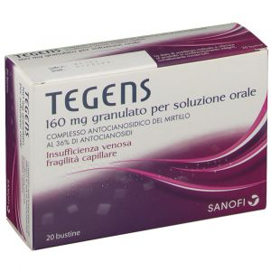 Tegens 160 mg granulato per soluzione orale insufficienza venosa 20 bustine