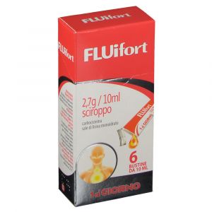 Fluifort Sciroppo 2.7g / 10ml Carbocisteina Mucolitico Tosse 6 Bustine Monodose