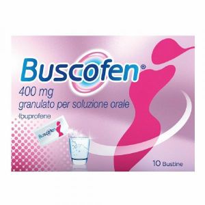 Buscofen Granulato per Soluzione Orale 400mg di Ibuprofene Analgesico Contro Dolori da Ciclo 10 Bustine