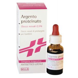 Argento Proteinato Sella 0,5% Gocce Nasali e Auricolari Flacone da 10 ml