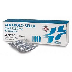 Glicerolo Sella Adulti 2250 mg Stitichezza Occasionale 50 Supposte
