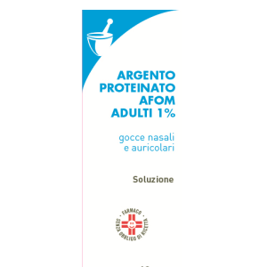 Argento Proteinato Afom 1% Adulti Gocce Nasali e Auricolari 10 Ml