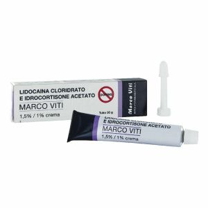 Lidocaina Cloridrato e Idrocortisone Acetato Marco Viti 1,5%/1% Crema Tubo 30g