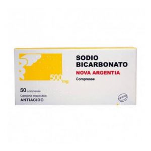 Nova Argentia Sodio Bicarbonato 500mg Per Acidita Di Stomaco 50 Compresse