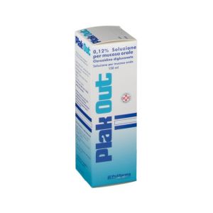 Plak out 0,12% clorexidina soluzione orale disinfettante 150 ml