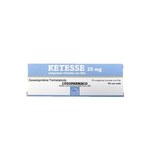 Ketesse 25 mg Dexketoprofene Antidolorifico 20 Compresse Rivestite