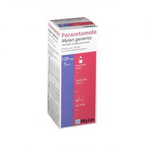Paracetamolo Mylan 120mg/5ml Sciroppo Soluzione Orale Flacone 120ml