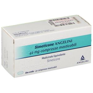 Simeticone Angenerico  42 mg Meteorismo 50 Compresse Masticabili