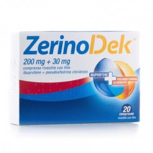 Zerinoactive 200mg + 30mg Contro Sintomi Influenzali 20 Compresse Rivestite