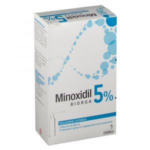 Minoxidil Biorga 5% Soluzione Cutanea 3 Flaconi 60 ml