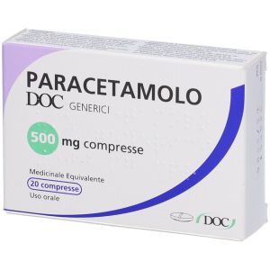 Paracetamolo  Doc Generici  20 Compresse Div 500mg