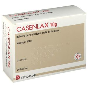 Casenlax 10g Macrogol 4000 Lassativo Polvere per Soluzione Orale 20 Bustine