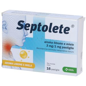 Septolete 16 Pastiglie 3mg + 1mg Aroma Limone e Miele